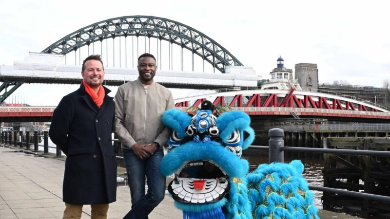 Shola Ameobi and Stephen Patterson launch the 2026 NE1 Dragon Boat race's fundraising partnership with the Sir Bobby Robson Foundation